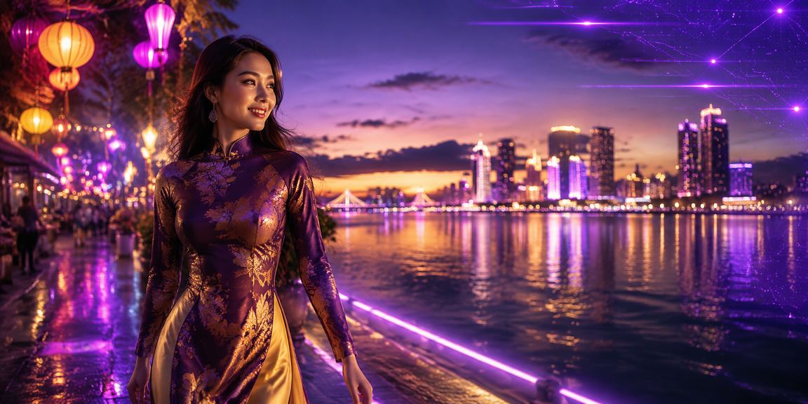 Không khí giải trí casino và cá cược tại chợ đêm Đà Nẵng về đêm